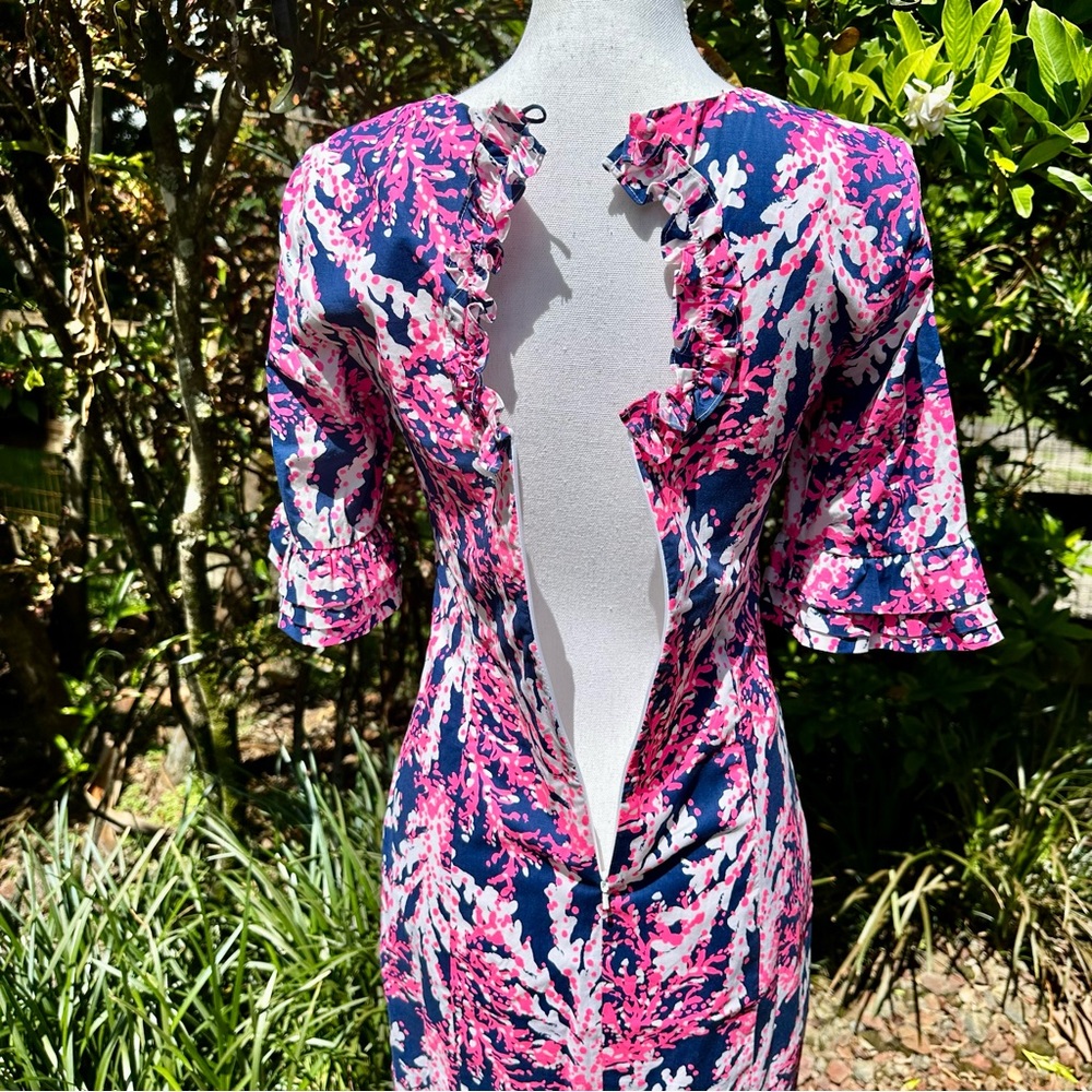 Lilly Pulitzer Fiesta Stretch Dress Nauti Navy Beyond The Sea Print - Picture 10 of 12